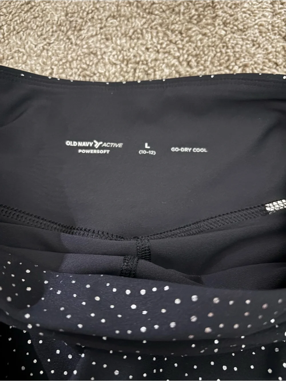 Old Navy Black Polka Dot Skater Skirt